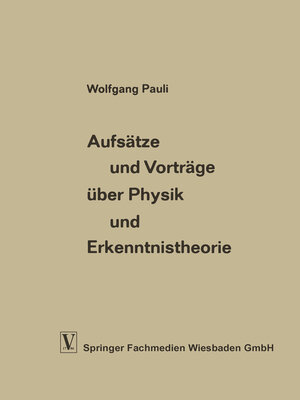 cover image of Aufsätze und Vorträge über Physik und Erkenntnistheorie